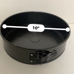 Non-Stick Spring Form Cake Tin, with non-stick coating for easy release. 10 inch